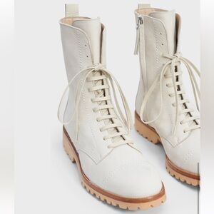 Theory laced leather boots